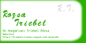 rozsa triebel business card